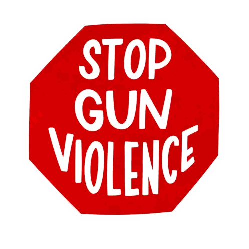 Stop Gun Violence Sign Sticker