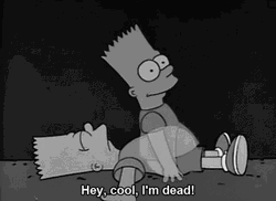 Stop He's Already Dead Bart Simpson GIF
