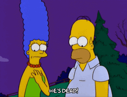 Stop He's Already Dead Homer And Marge GIF