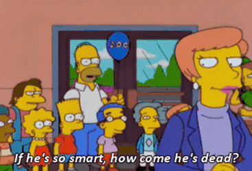Stop He's Already Dead Homer In School GIF