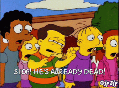 Stop He's Already Dead Text GIF