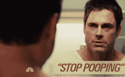 Stop Pooping Rob Lowe In Mirror GIF