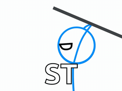 Stop Sign And Street Sign With Faces GIF