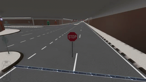 Stop Sign In Highway GIF