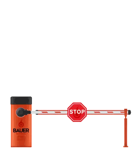 Stop Sign On Bauer Barrier Sticker