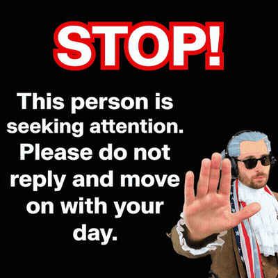 Stop Sign With Man In Wig And Headphones GIF