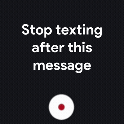 Stop Texting After This Message On Black Background GIF