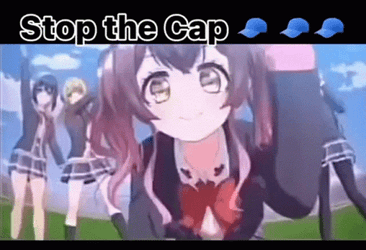 Stop The Cap Funny Anime Dancing GIF