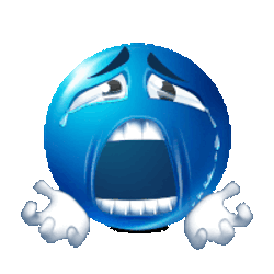 Stop This Madness Blue Emoji Sticker GIF