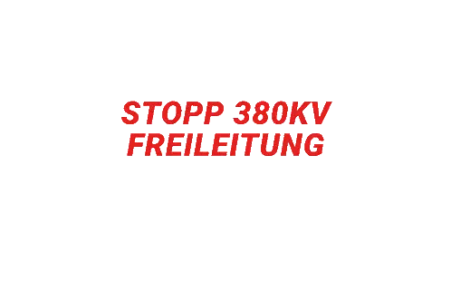 Stopp 380Kv Freileitung Sign Sticker
