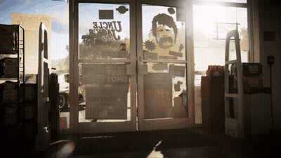 Store With Uncle Rick Sign On Door GIF
