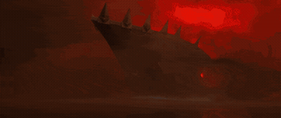 Storm Over Water With Mountains GIF