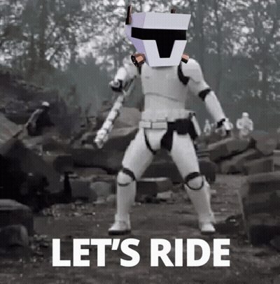 Storm Trooper Dancing In Dirt Lets Ride GIF