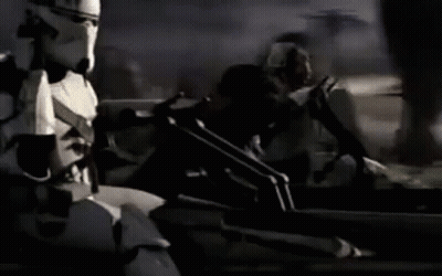 Storm Trooper Riding Speeder Bike GIF