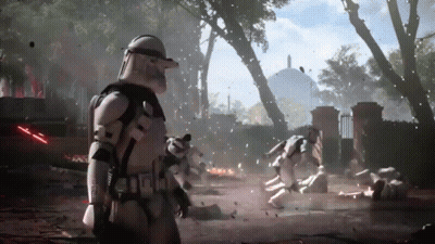 Storm Trooper Soldiers Standing In Field GIF