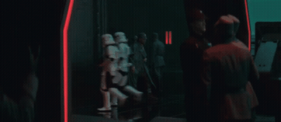 Storm Trooper Soldiers Walking In Dark Room GIF