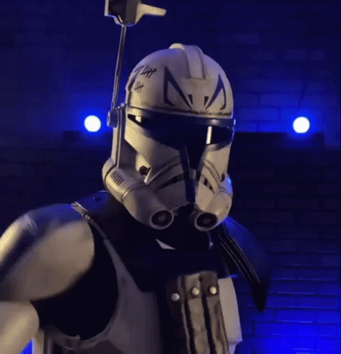 Stormtrooper Costume Close Up GIF