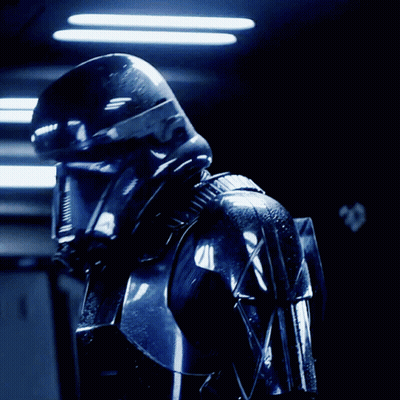 Stormtrooper Helmet With Blue Light GIF