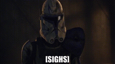 Stormtrooper Saying I Sighs GIF
