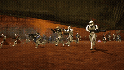 Stormtrooper Standing In Dark Room GIF
