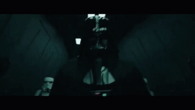 Stormtroopers And Darth Vader Standing GIF