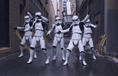 Stormtroopers Dancing In Alley GIF