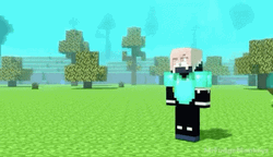 Stout Herobrine Bumping Minecraft GIF