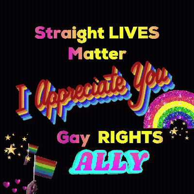 Straight Lives Matter And Gay Rights Ally Poster GIF