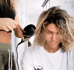 Straighten Hair Styling Hair Pull GIF