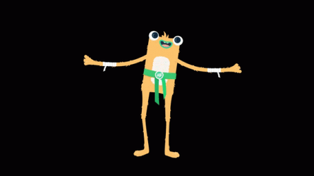 Strange Creature Doing Ickey Shuffle GIF