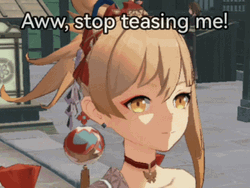  Stratching Head Yoimiya Says Stop The Tease GIF
