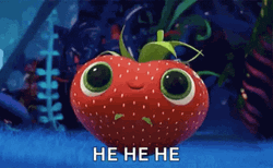 Strawberry Barry Cute Laugh Animated Movie GIF
