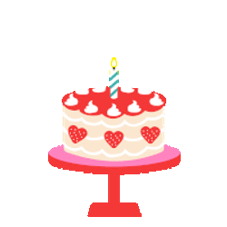 Strawberry Shortcake Birthday Cake Sticker GIF