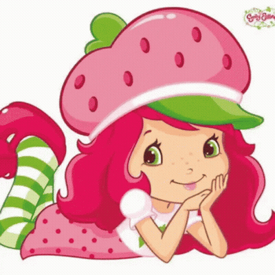 Strawberry Shortcake Laying Down With Head On Hand GIF