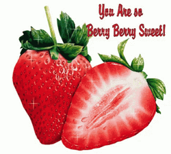 Strawberry Sweet Sparkling Greeting GIF