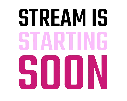 Stream Starting Soon Sign In Pink And Black Sticker
