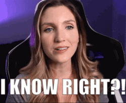 Streamer Girl Says I Know Right GIF