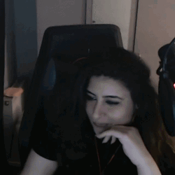 Streamer Girl Scratching GIF