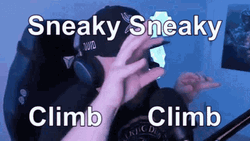 Streamer Guy Sneaky Climb GIF