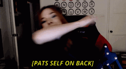 Streamer Pat Self On The Back GIF