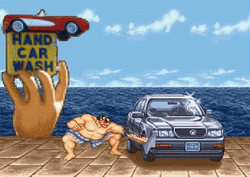 Street Fighte 2 Honda Car Wash GIF