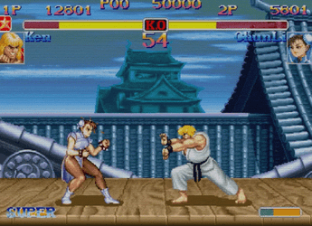 Street Fighter Ken Vs. Chun-Li GIF