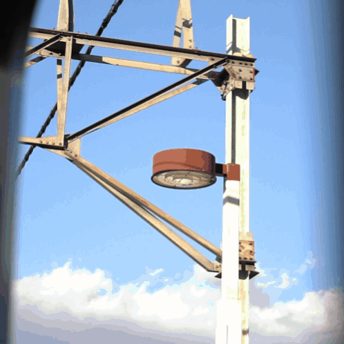 Street Light On Pole With Blue Sky GIF
