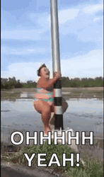 Street Pole Dancing Oh Yeah GIF
