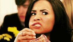 Stress Eating Demi Lovato GIF