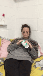 Stress Eating Showing Sadness GIF