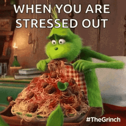Stress Eating The Grinch GIF