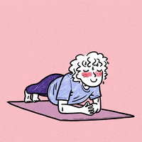 Stress Relief Yoga Plank Motion Graphics GIF