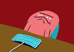 Stressed Cartoons Bang Head On Desk GIF