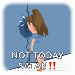 Stressed Girl Not Today Satan GIF
